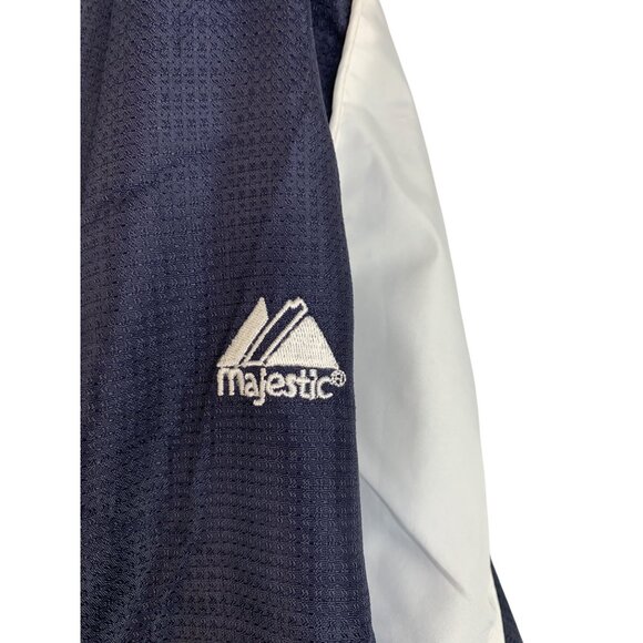 Majestic Athletic Red Sox Genuine Baseball 4XT Navy Jacket EUC 8321 Zip lined - Picture 7 of 8